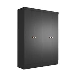 Guarda-Roupa Casal Boreal 4 Portas Preto
