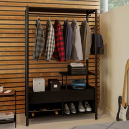 Guarda-Roupa Closet Modulado Castellar Preto