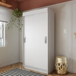 Guarda-Roupa Solteiro Atlanta 2 Portas Branco