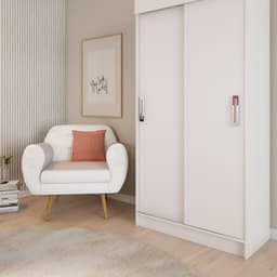 Guarda-Roupa Solteiro Munique 2 Portas Branco