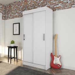 Guarda-Roupa Solteiro Sevilha 2 Portas Branco