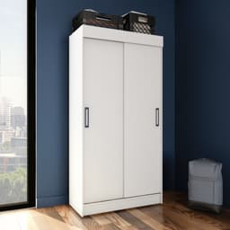 Guarda-Roupa Solteiro Texas 2 Portas Branco