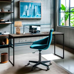 Mesa de Escritório Elliot Preta 150 cm