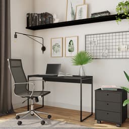 Mesa de Escritório Marissa Preta 120 cm