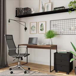 Mesa de Escritório Miranda Nogal 120 cm