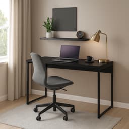 Mesa de Escritório Nanda Preta 120 cm