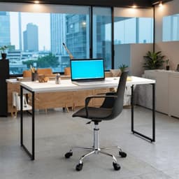 Mesa de Escritório Solare Branca 150 cm