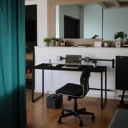 Mesa de Escritório Thalia I Preta 150 cm