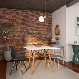 Mesa de Jantar Quadrada Louis Branca 90 cm