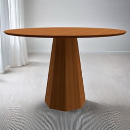 Mesa de Jantar Redonda Briar Imbuia 117 cm