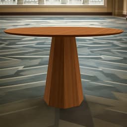 Mesa de Jantar Redonda Fallon Imbuia 117 cm