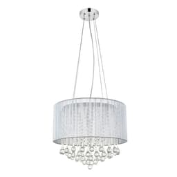 Pendente de Cristal com Fio Satinado Branco