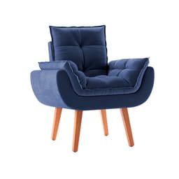 Poltrona Lidi Velosuede Azul Marinho