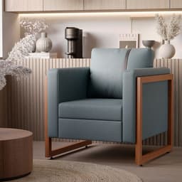 Poltrona Lin Linho Verde Sage