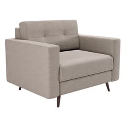 Poltrona Pé Palito Living Linho Cotton Cru