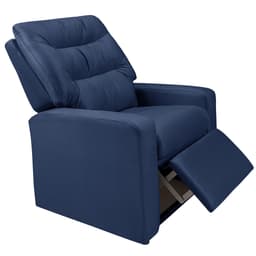 Poltrona Reclinável Paris Suede Azul