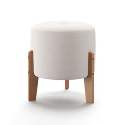 Puff Madagascar Linho Cru 40 cm