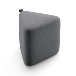 Puff Tortilha Linho Grafite e Preto 45 cm