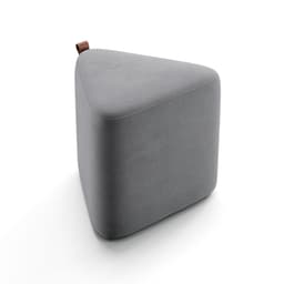 Puff Tortilha Suede Grafite e Avelã 45 cm