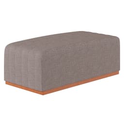 Puff York Cinza e Amêndoa