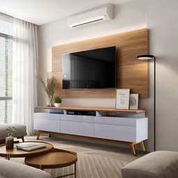 Rack Edy Off White e Nature 180 cm