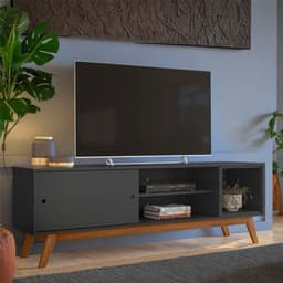 Rack Retrô Bonaire Preto 162 cm