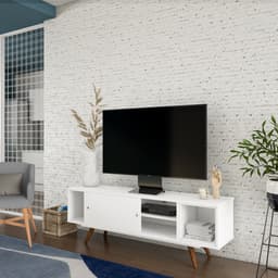 Rack Retrô Fussen Branco 162 cm