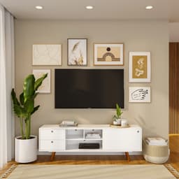 Rack Retrô Kassel Branco 162 cm
