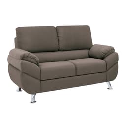 Sofá 2 Lugares Angra Suede Castanho