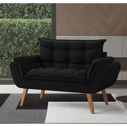 Sofá 2 Lugares Dock Suede Preta