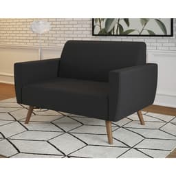 Sofá 2 Lugares Halifax Suede Preta