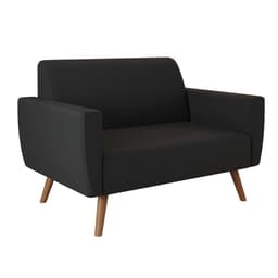 Sofá 2 Lugares Halifax Suede Preta
