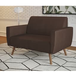 Sofá 2 Lugares Halifax Velosuede Marrom