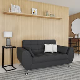 Sofá 2 Lugares Luciana Suede Cinza