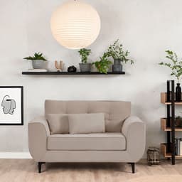 Sofá 2 Lugares Piacenza Suede Bege 152 cm