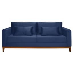 Sofá 3 Lugares Bahamas Suede Azul 200 cm