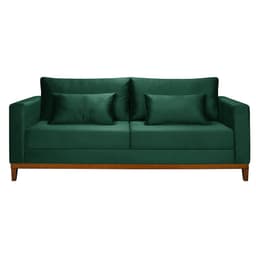Sofá 3 Lugares Bahamas Suede Verde 230 cm