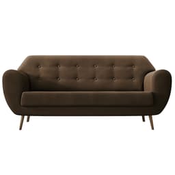 Sofá 3 Lugares Beegees Suede Marrom