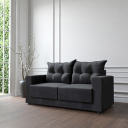 Sofá 3 Lugares Lubeck Suede Grafite 180 cm