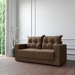 Sofá 3 Lugares Lubeck Suede Marrom 180 cm