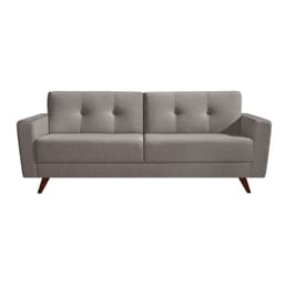 Sofá 3 Lugares Monet Linho Cinza 220 cm