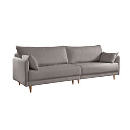 Sofá 3 Lugares Vittro Linho Cinza 220 cm
