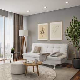Sofá-Cama 3 Lugares Casal Luxo Branco