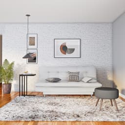 Sofá-Cama 3 Lugares Casal Raridade Branco