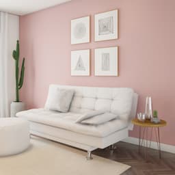 Sofá-Cama 3 Lugares Casal Superior Branco