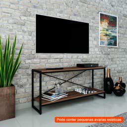 [OUTLET] Rack Studio Nogal e Preto 120 cm