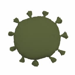 Almofada Fiorella Tassel 40x40 Verde Oliva