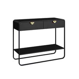 Aparador Luna 2 Gavetas Preto e Dourado