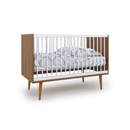 Berço Encanto Nogal e Branco 66 cm
