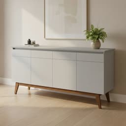 Buffet Aparador Mazza 4 Portas Branco